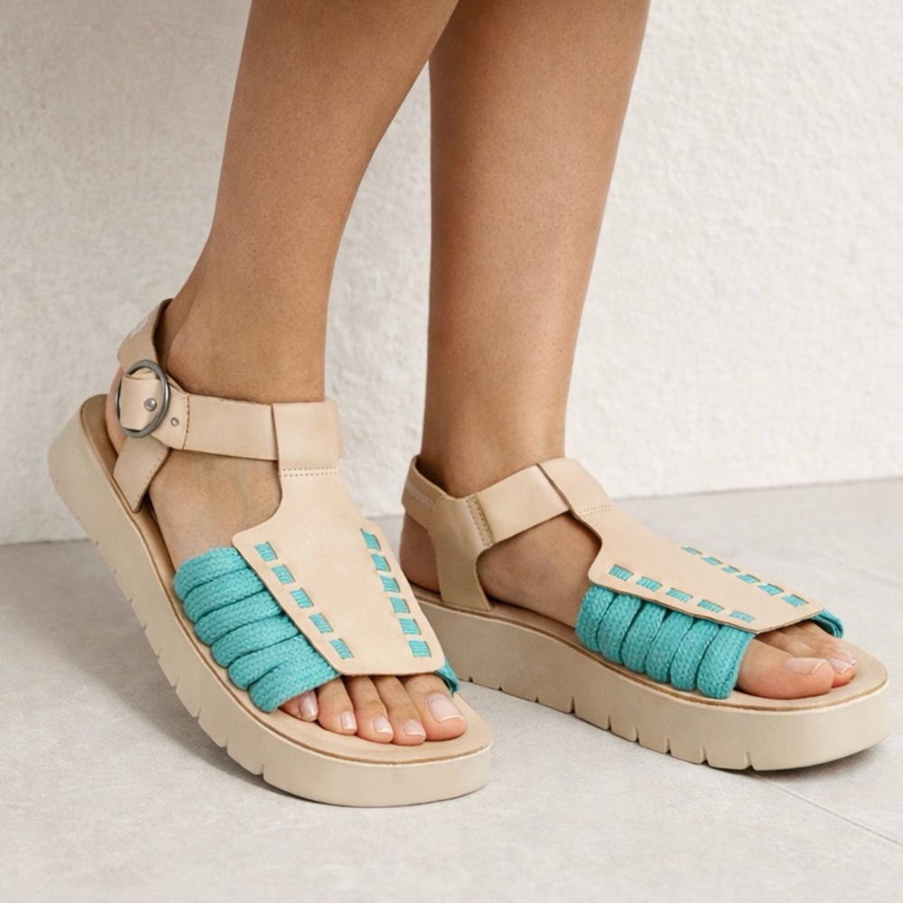 Fly London Women's Sarffly Chunky Platform Sandals Size 38 EU/ 7.5-8 US NWT
